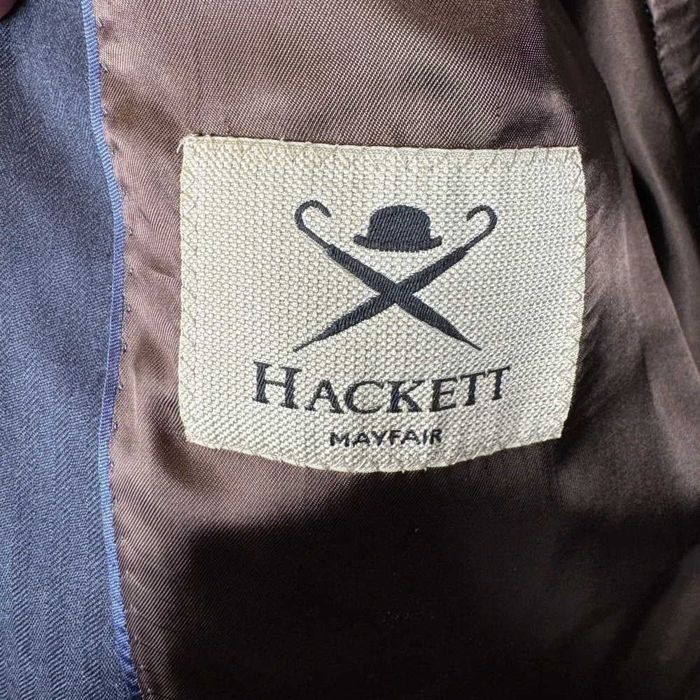 HACKETT London Mayfair Blazer Mens 44R |‎ 54R Single Breasted 2 Button Navy Wool